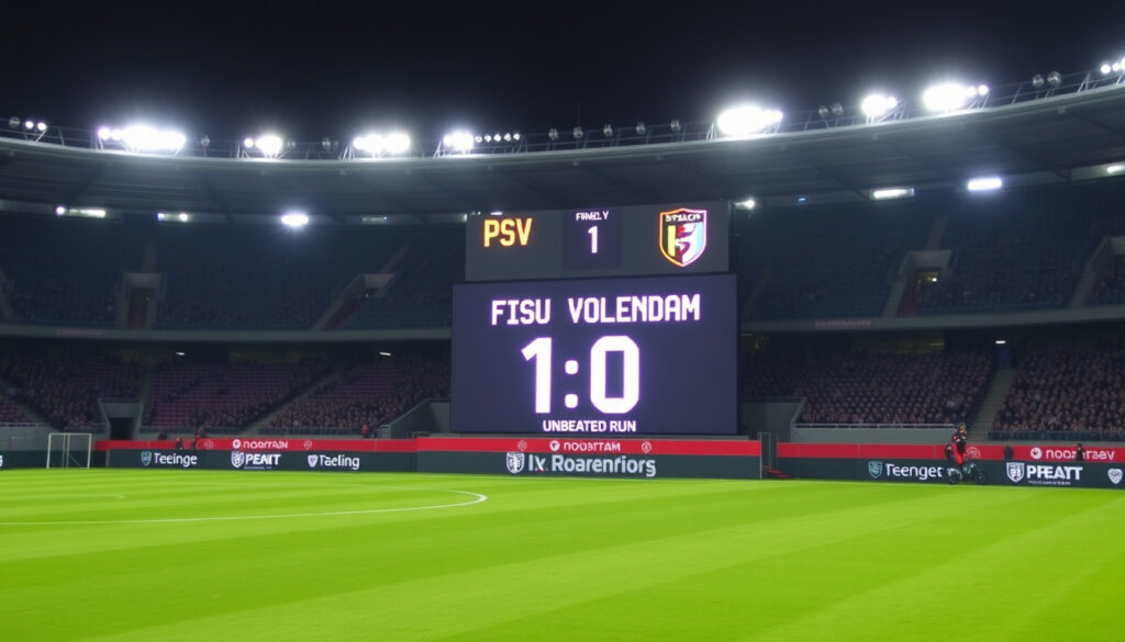 Stand PSV – FC Volendam: uitslag, salarissen en ongeslagen reeks
